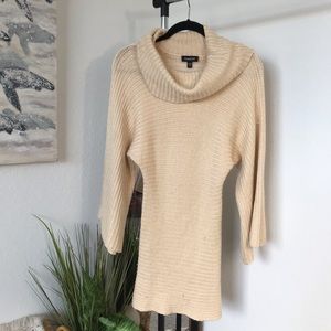 BeBe Cowlneck Wide Sleeve Knot Dress Size XS